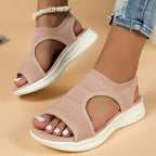 Damensandalen mit atmungsaktivem Strickobermaterial -    Zorenza