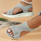 Damensandalen mit atmungsaktivem Strickobermaterial -    Zorenza