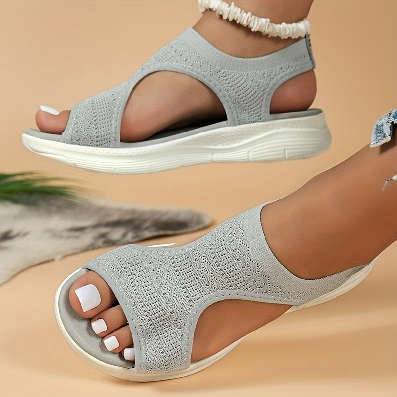 Damensandalen mit atmungsaktivem Strickobermaterial -    Zorenza