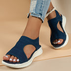 Damensandalen mit atmungsaktivem Strickobermaterial -    Zorenza