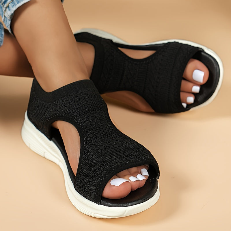 Damensandalen mit atmungsaktivem Strickobermaterial -    Zorenza