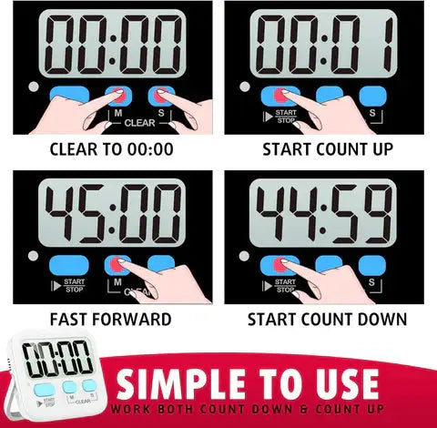 Digitaler Küchentimer mit großem Display – 2er-Set Zorenza