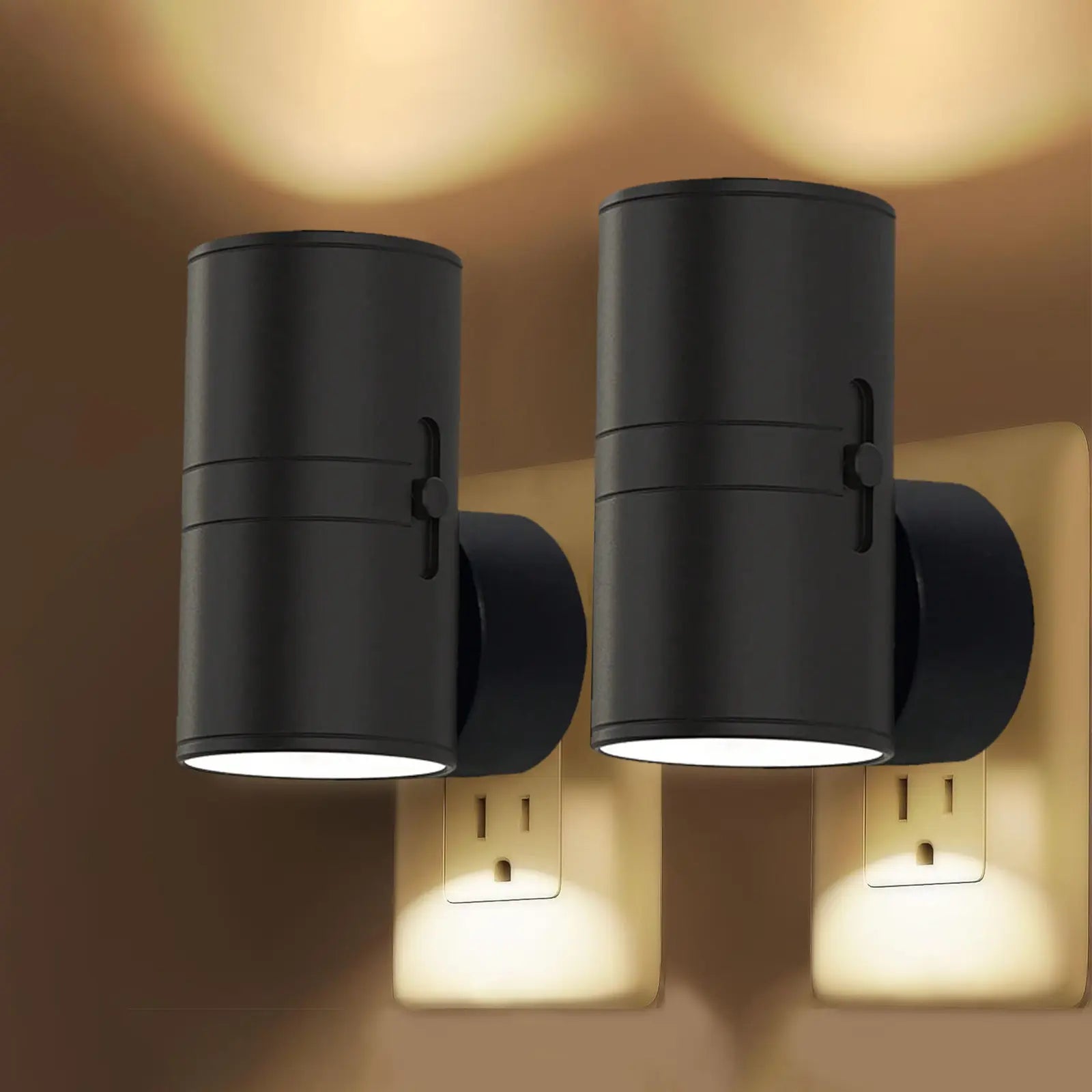 Dimmbares LED-Nachtlicht zum Einstecken mit Drehregler – Warmweißes Licht Zorenza