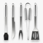 Edelstahl-Grillbesteck-Set mit Tragetasche – 3-teilig oder 5-teilig Zorenza