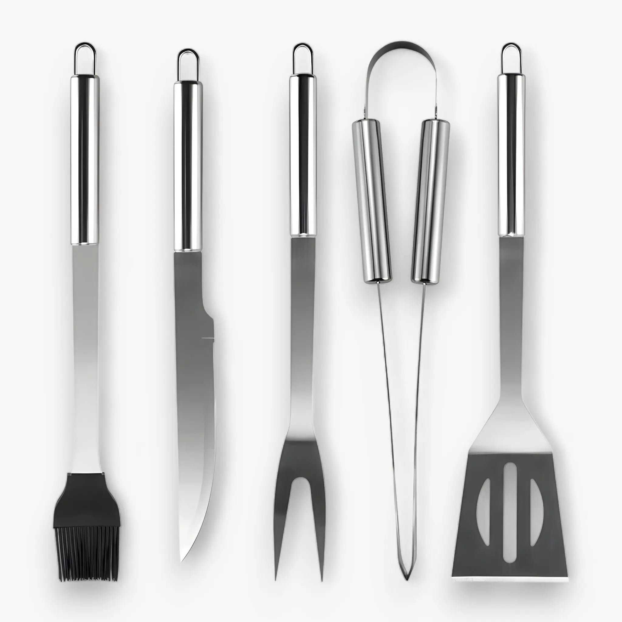 Edelstahl-Grillbesteck-Set mit Tragetasche – 3-teilig oder 5-teilig Zorenza