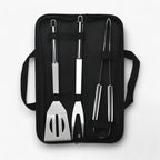Edelstahl-Grillbesteck-Set mit Tragetasche – 3-teilig oder 5-teilig Zorenza