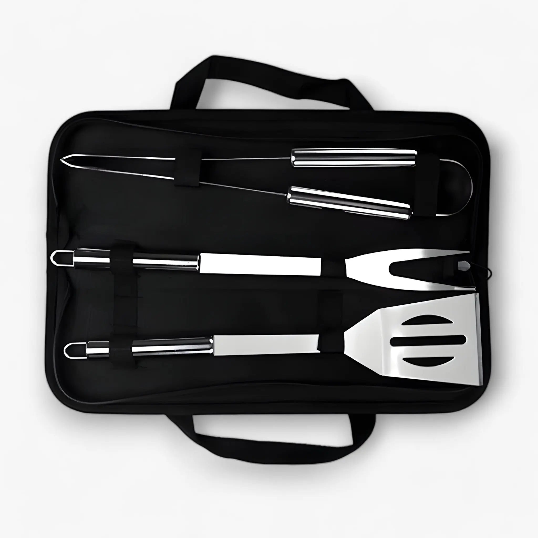Edelstahl-Grillbesteck-Set mit Tragetasche – 3-teilig oder 5-teilig Zorenza