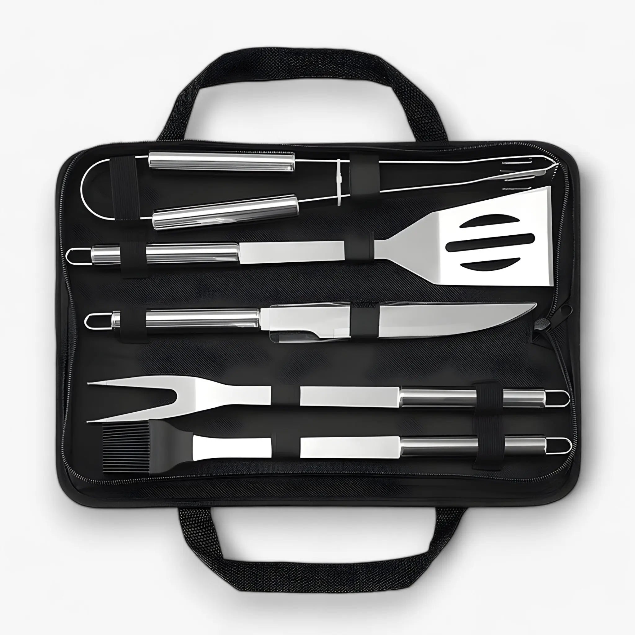 Edelstahl-Grillbesteck-Set mit Tragetasche – 3-teilig oder 5-teilig Zorenza