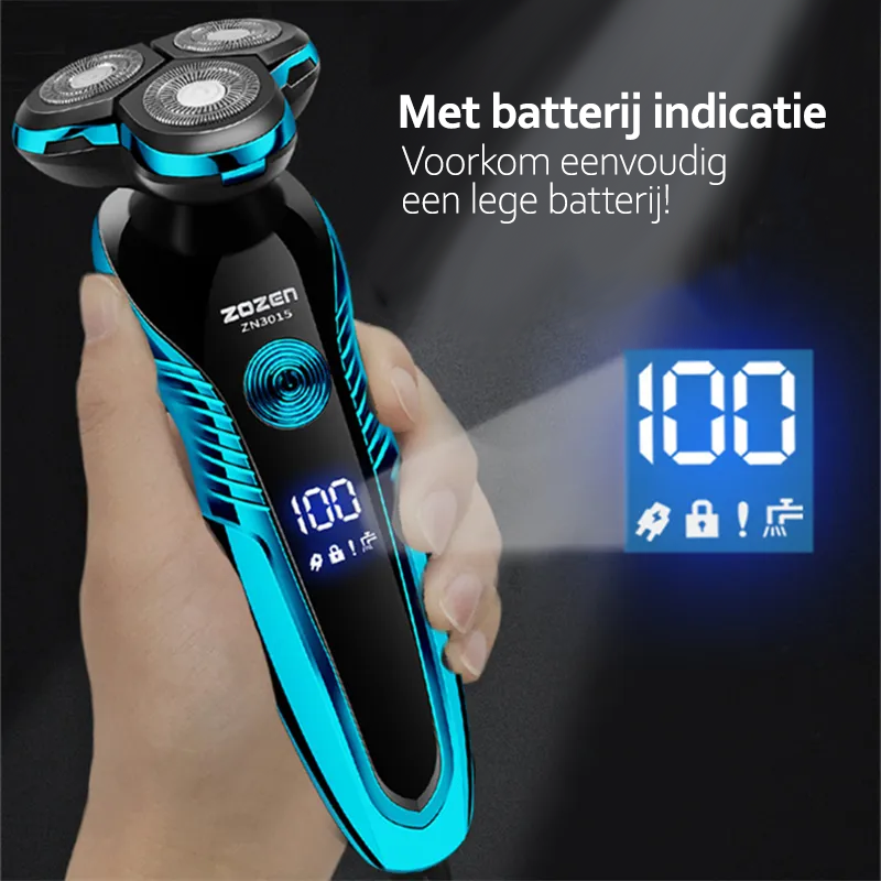 Elektrischer Rasierer – 3-Kopf-Rotationsrasierer mit USB-Ladung -    Zorenza