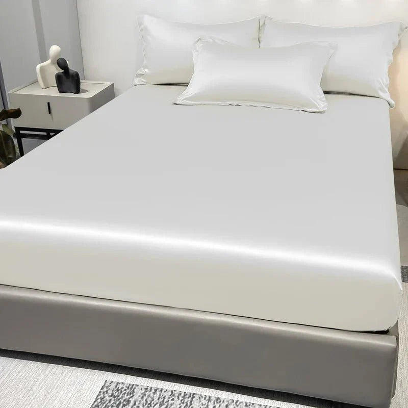 Satin-Spannbettlaken aus 100% Baumwolle Zorenza