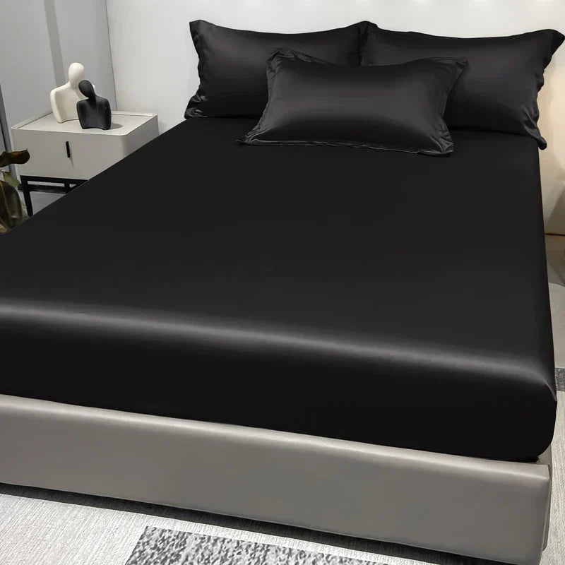 Satin-Spannbettlaken aus 100% Baumwolle Zorenza