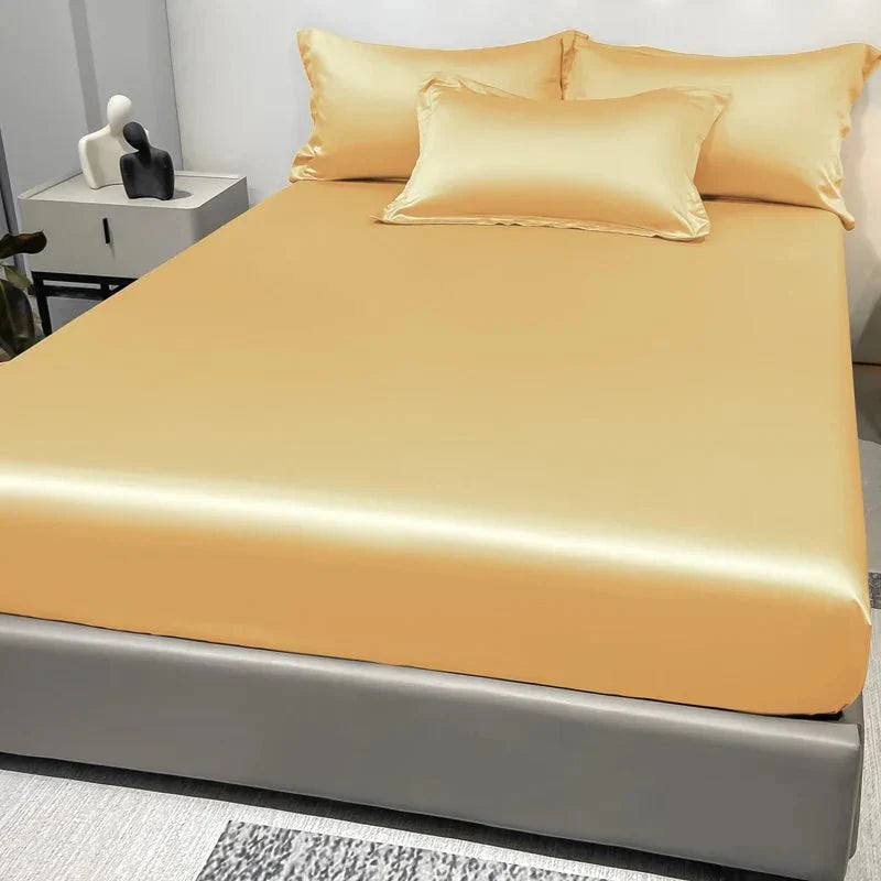 Satin-Spannbettlaken aus 100% Baumwolle Zorenza