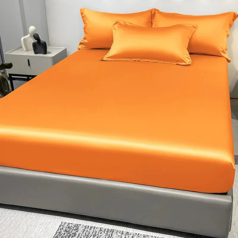 Satin-Spannbettlaken aus 100% Baumwolle Zorenza