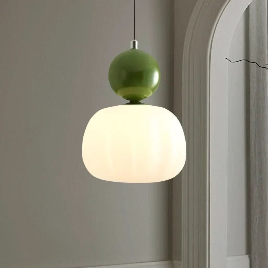 Pendelleuchte mit Kugeldekor – Glas-Hängeleuchte -    Zorenza