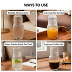 Karaffe mit Glas Set – Nachttisch Wasserkaraffe mit Deckel -    Zorenza