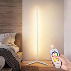 Stimmungsvolles Ecklicht für Ihr Zuhause – Dimmbare LED-Stehlampe mit Fernbedienung -    Zorenza