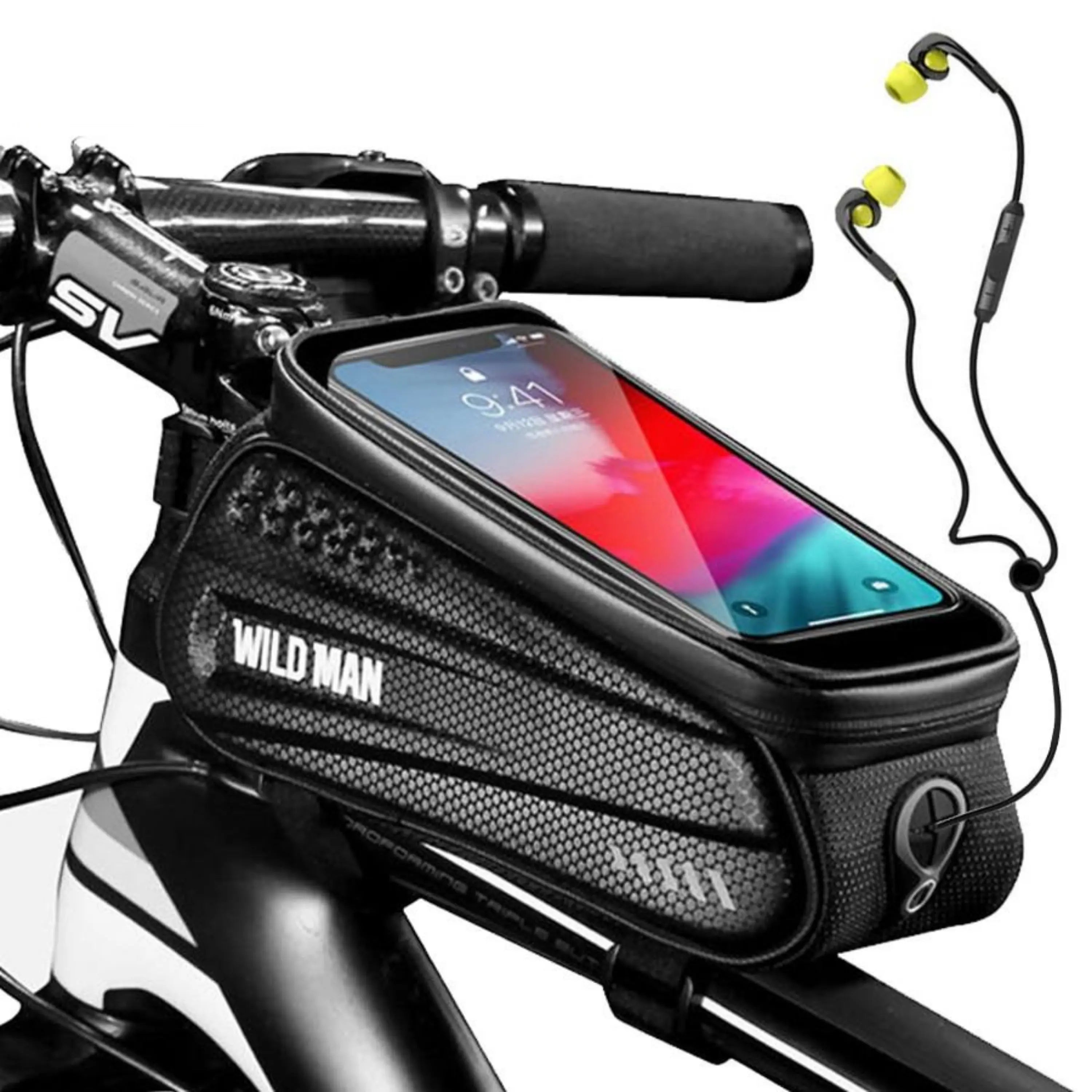 Fahrrad-Rahmentasche mit Handy-Fenster – Wasserdichtes Hardcase Zorenza
