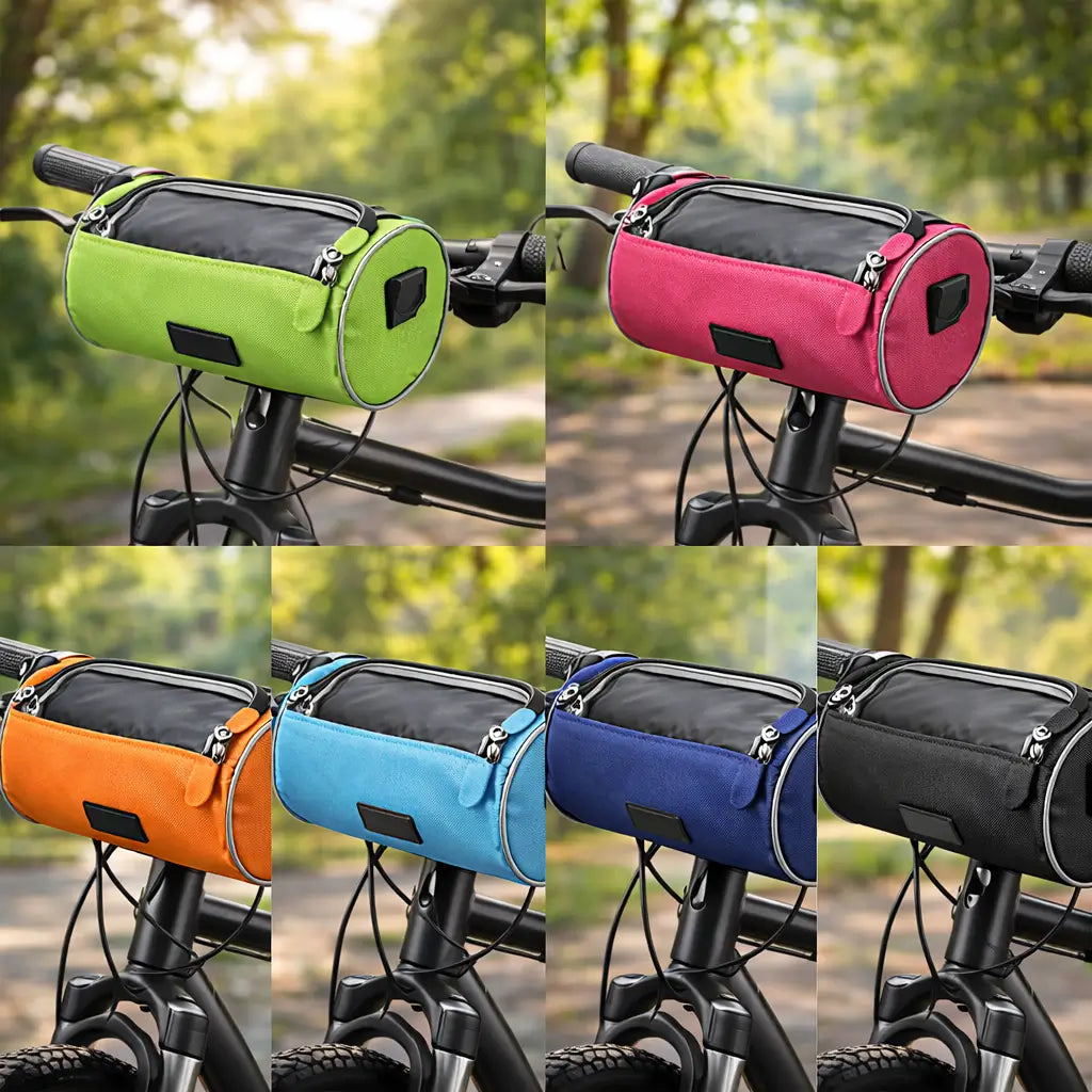 Fahrrad-Lenkertasche Nylon mit Touchscreen-Fenster 14,5 × 7,5 cm – Spritzwasserschutz, universelle Klettbefestigung für Navigation – Zorenza