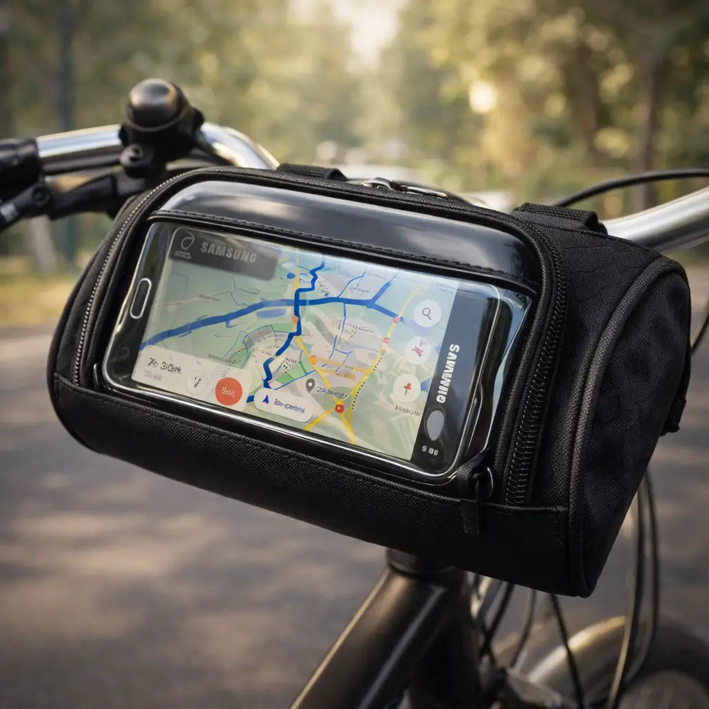 Fahrrad-Lenkertasche mit Touchscreen-Fenster