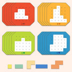 Holzpuzzle Logikspiel mit 108 Bausteinen für Kinder -    Zorenza