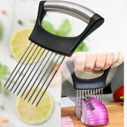 Zwiebelhalter Edelstahl mit Schneidehilfe – Sicheres Greifen -    Zorenza
