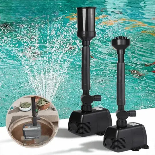 Gartenbrunnen-Pumpe mit 12 LED-Leuchten Zorenza