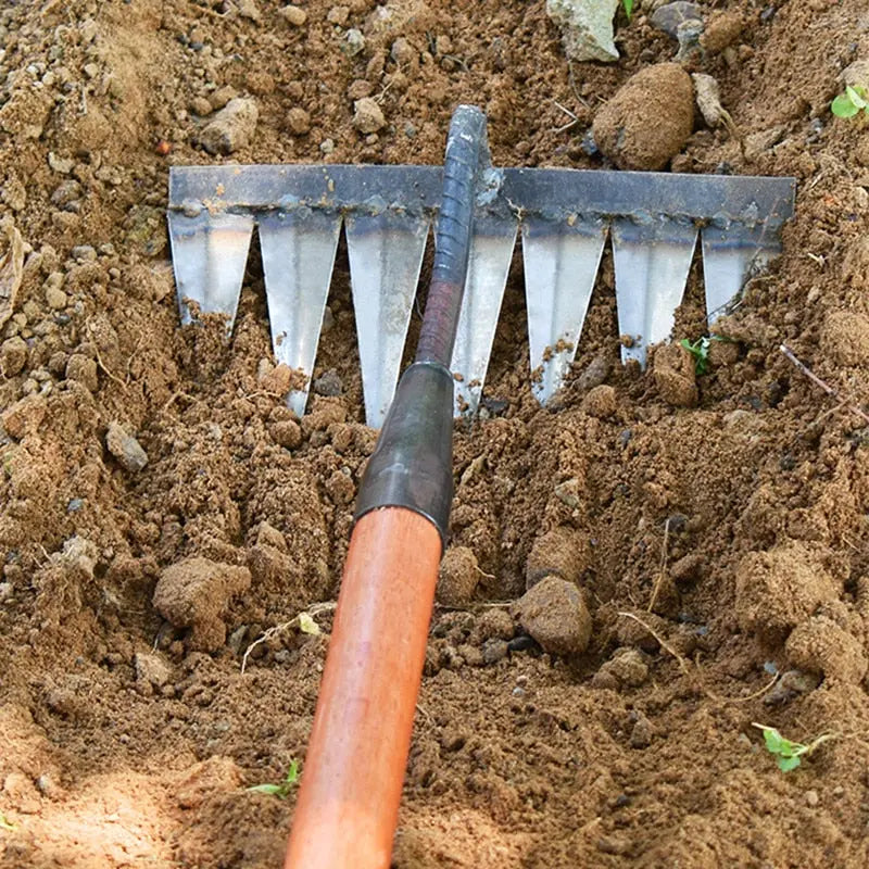 Gartenhacke aus Kohlenstoffstahl – Scharfe Zinken für Jäten und Bodenlockerung Zorenza