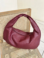 Geflochtene Leder-Hobo-Bag mit Reißverschluss Zorenza