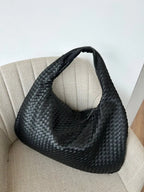 Geflochtene Leder-Hobo-Bag mit Reißverschluss Zorenza