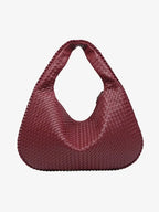 Geflochtene Leder-Hobo-Bag mit Reißverschluss Zorenza