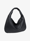 Geflochtene Leder-Hobo-Bag mit Reißverschluss Zorenza