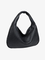 Geflochtene Leder-Hobo-Bag mit Reißverschluss Zorenza