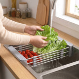 Escurridor extensible para fregadero de acero inoxidable