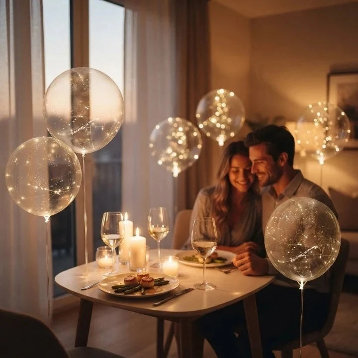 LED-Lichtballons – Stimmungsvolle Deko für Feste | 10er-Set -    Zorenza