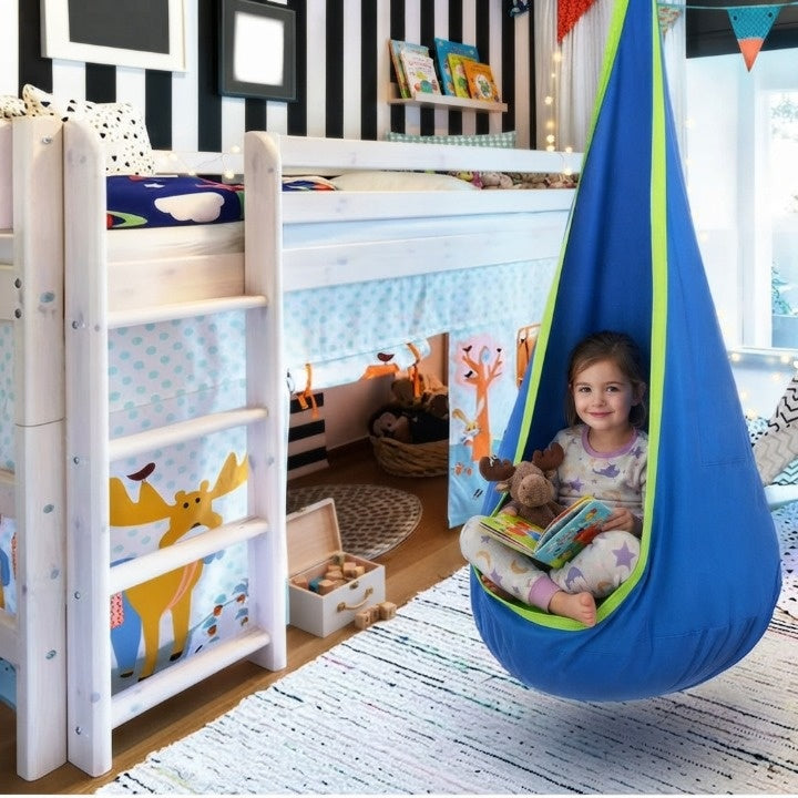 Hängesitz für Kinder mit Kissen und Seitentasche -    Zorenza