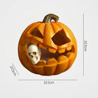 Halloween Kürbis Deko mit Totenschädel aus Harz -    Zorenza