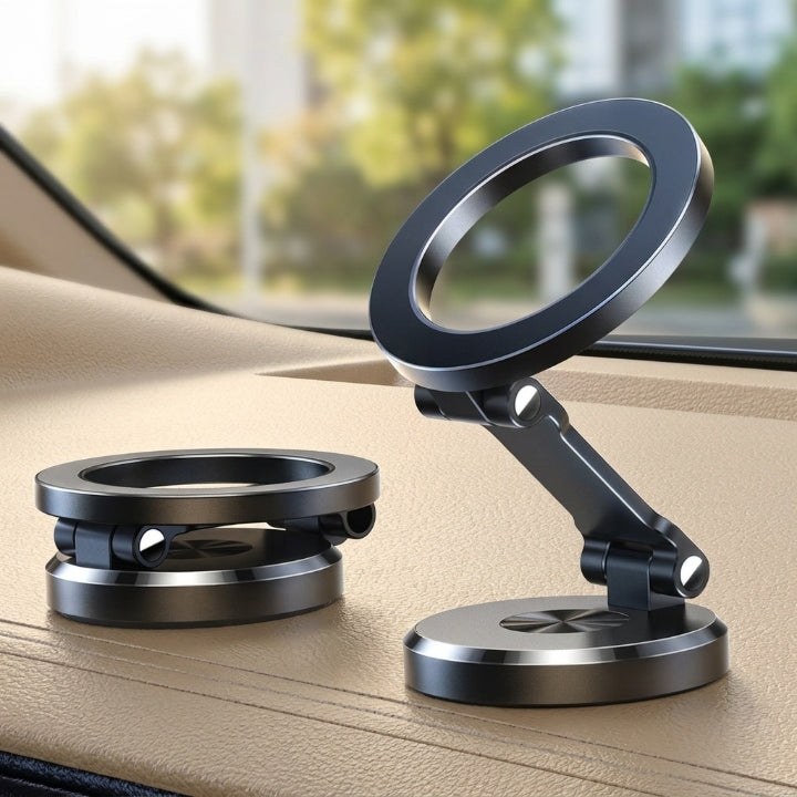 Magnetische Handyhalterung Auto, 360° drehbar – klappbar, mit Klebe-Halterung fürs Armaturenbrett -    Zorenza