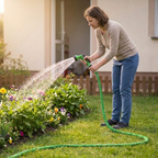 3-fach dehnbarer Gartenschlauch 7,5–60 m mit 7-Funktions-Sprühpistole -    Zorenza