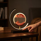 Sandbild-Lampe mit LED-Ring, Touch- & Fernbedienung, 18 × 27 cm -    Zorenza