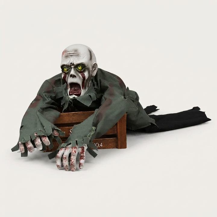 Kriechender Zombie, 115 cm, Leuchtaugen & Sound, Bewegungssensor -    Zorenza