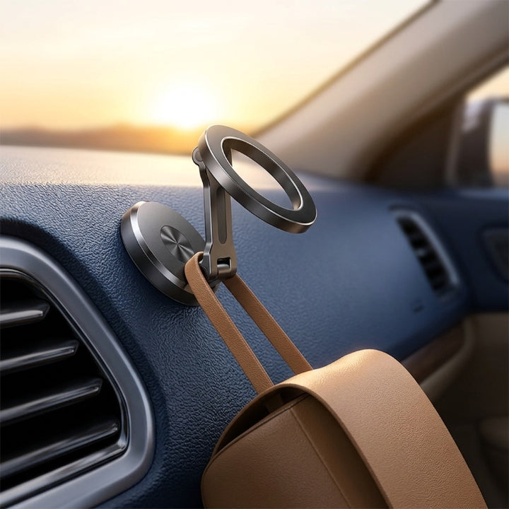 Magnetische Handyhalterung Auto, 360° drehbar – klappbar, mit Klebe-Halterung fürs Armaturenbrett -    Zorenza