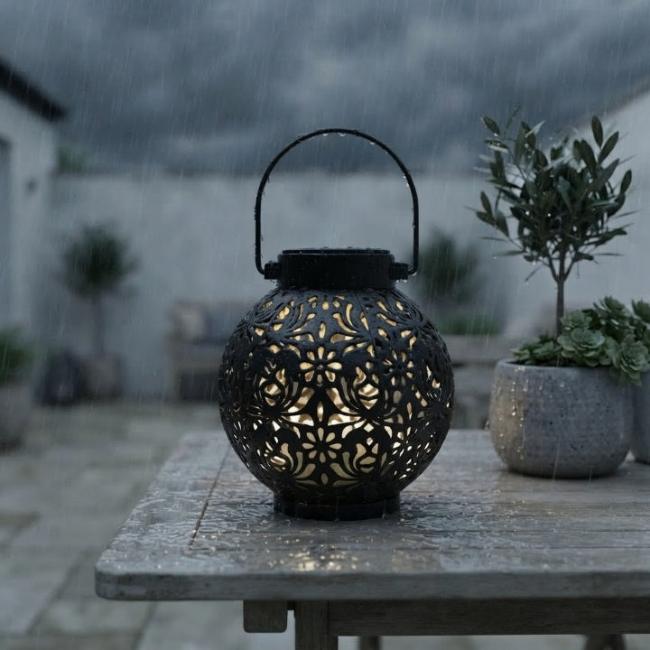 Solar-Gartenlampe mit Ornament-Design – Warmweißes LED-Licht -    Zorenza