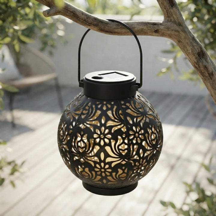 Solar-Gartenlampe mit Ornament-Design – Warmweißes LED-Licht -    Zorenza