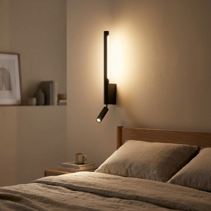 LED-Wandleuchte mit schwenkbarem Spot, 12 W, 3 Lichtfarben -    Zorenza