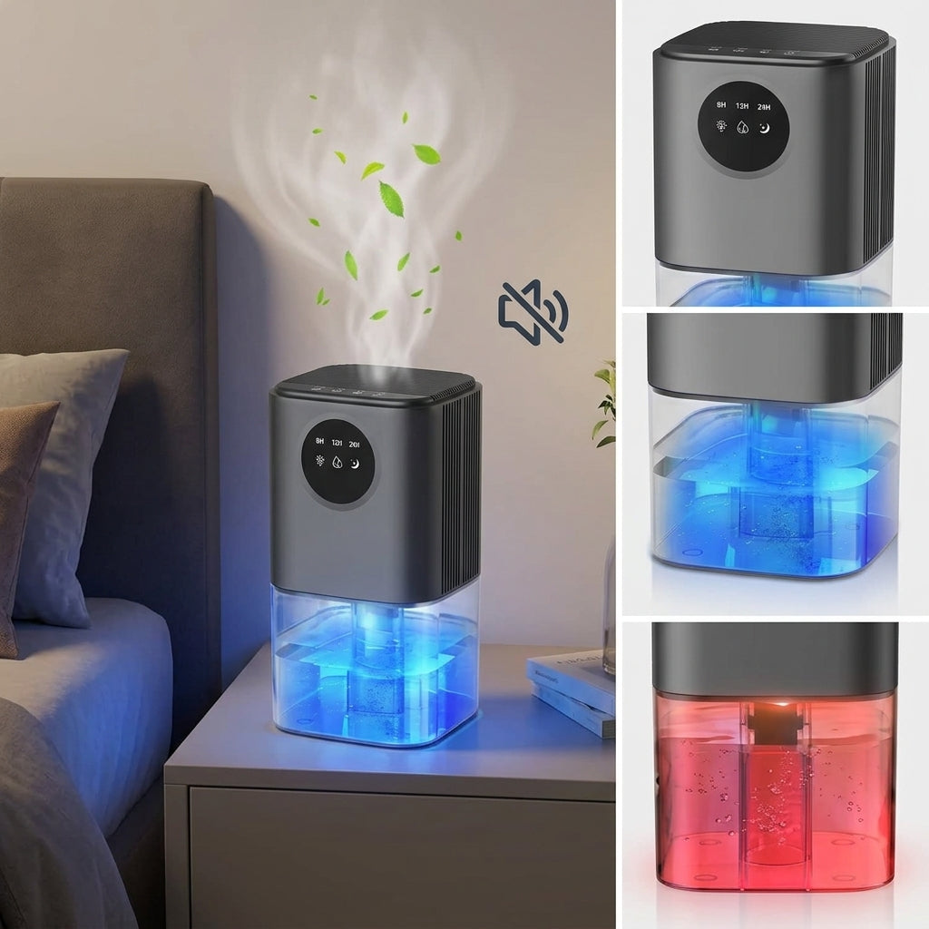 Luftentfeuchter mit Farblicht und Timer -    Zorenza