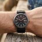 Militäruhr Quarz mit Canvasarmband und Leuchtzeigern -    Zorenza