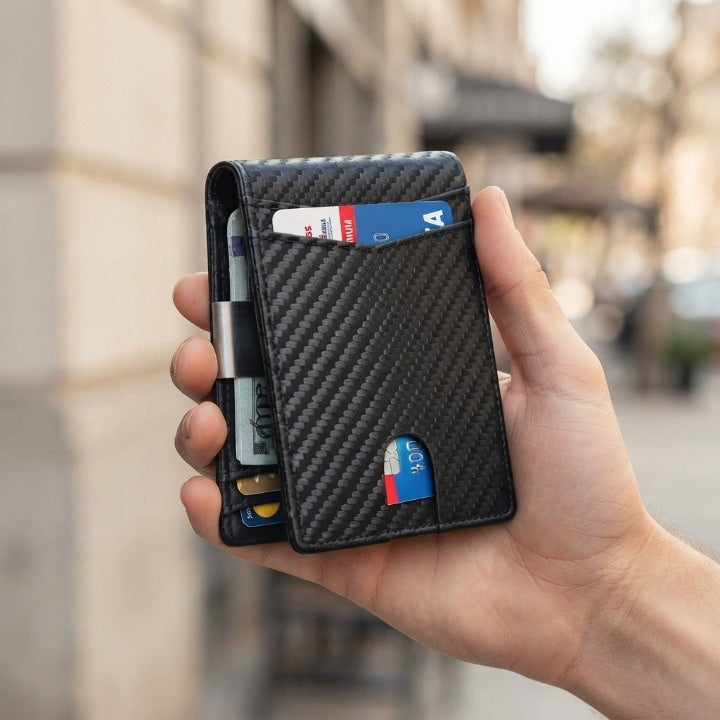 Slim-Wallet mit RFID-Schutz und Geldclip -    Zorenza
