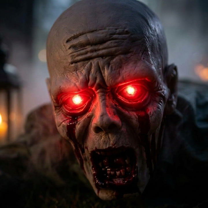 Kriechender Zombie, 115 cm, Leuchtaugen & Sound, Bewegungssensor -    Zorenza