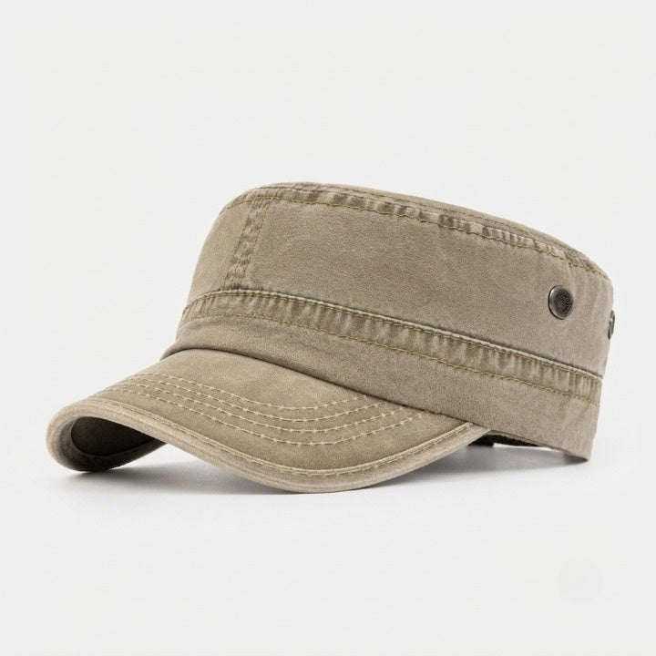 Militär Cap Flat Top aus Baumwolle – Verstellbare Passform, 5 Farben -    Zorenza