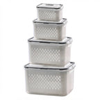 Frischhaltebox 2-in-1 mit Abtropfsieb Set -    Zorenza